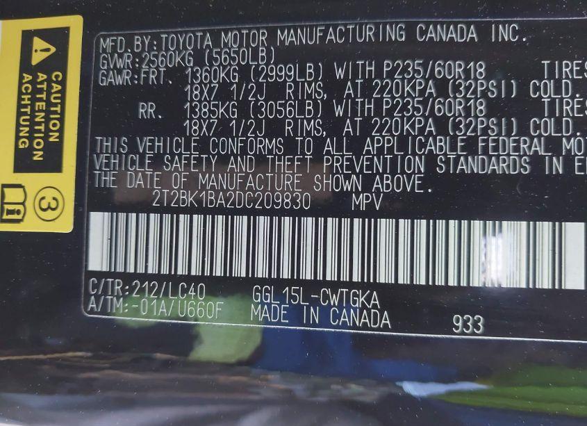 Photo 9 of 2013 Lexus Rx 350 (VIN 2T2BK1BA2DC209830)