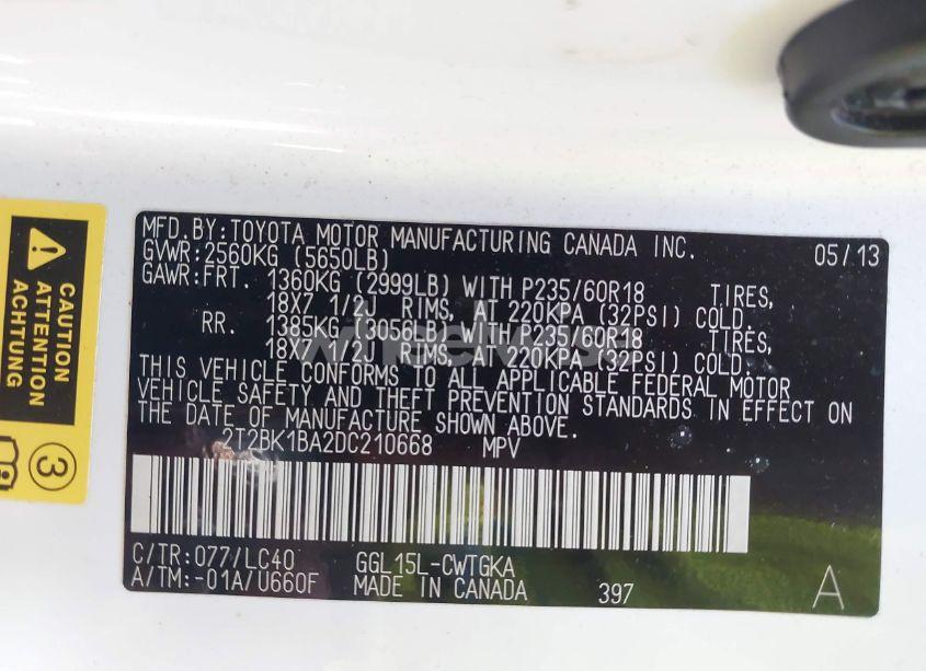 Photo 9 of 2013 Lexus Rx 350 (VIN 2T2BK1BA2DC210668)