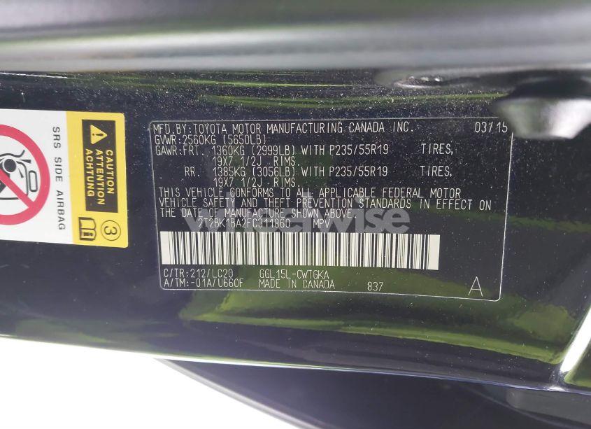 Photo 9 of 2015 Lexus Rx 350 (VIN 2T2BK1BA2FC311860)