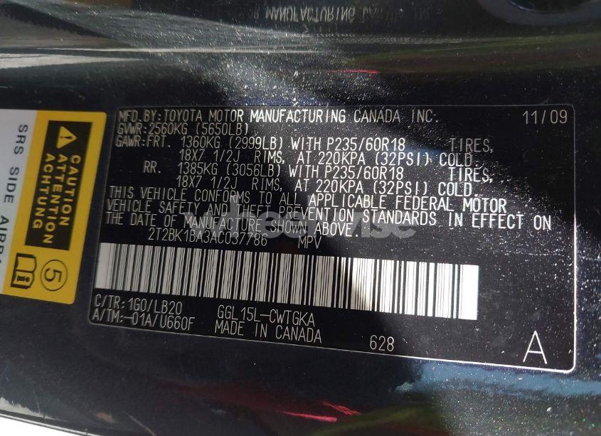 Photo 9 of 2010 Lexus Rx 350 (VIN 2T2BK1BA3AC037786)