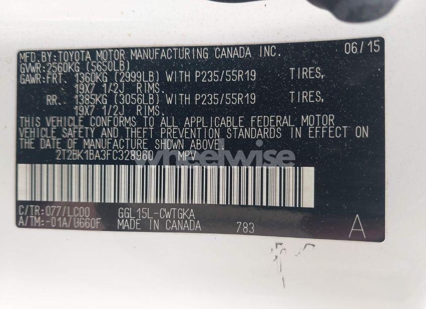 Photo 9 of 2015 Lexus Rx 350 (VIN 2T2BK1BA3FC328960)