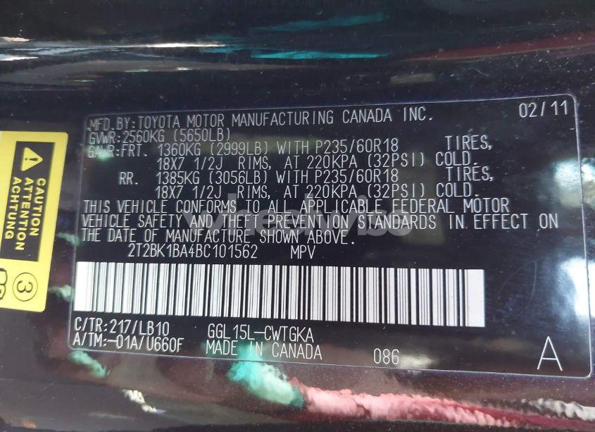 Photo 9 of 2011 Lexus Rx 350 (VIN 2T2BK1BA4BC101562)