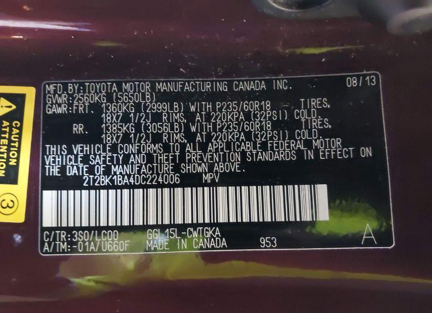 Photo 9 of 2013 Lexus Rx 350 (VIN 2T2BK1BA4DC224006)