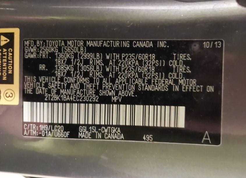 Photo 9 of 2014 Lexus Rx 350 (VIN 2T2BK1BA4EC230292)