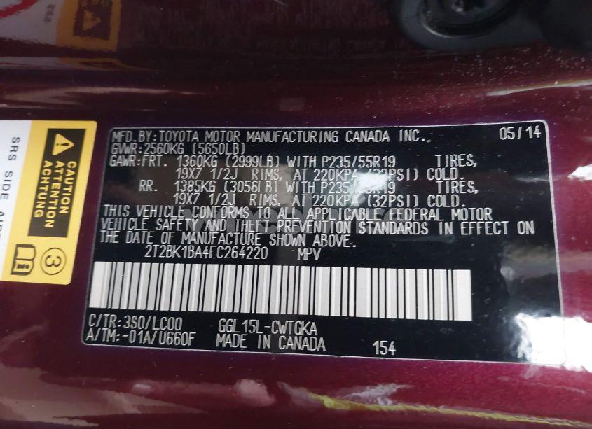 Photo 9 of 2015 Lexus Rx 350 (VIN 2T2BK1BA4FC264220)