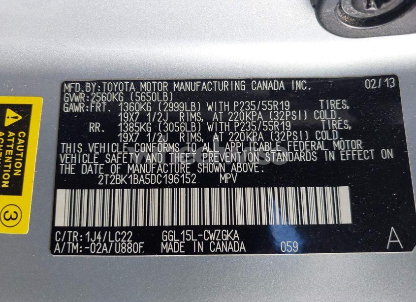 Photo 9 of 2013 Lexus Rx 350 F SPORT (VIN 2T2BK1BA5DC196152)