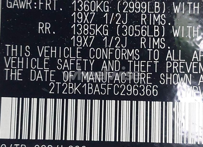 Photo 9 of 2015 Lexus Rx 350 F SPORT (VIN 2T2BK1BA5FC296366)