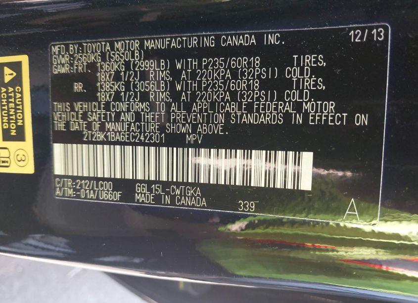 Photo 9 of 2014 Lexus Rx 350 (VIN 2T2BK1BA6EC242301)