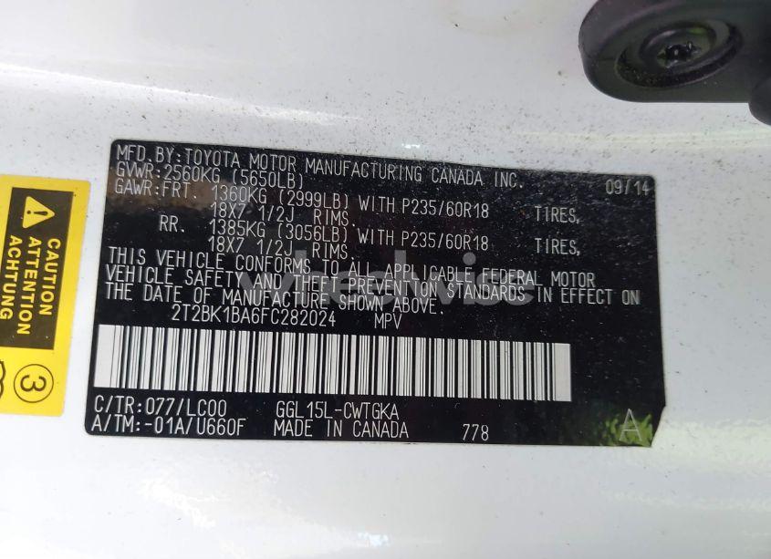 Photo 9 of 2015 Lexus Rx 350 (VIN 2T2BK1BA6FC282024)