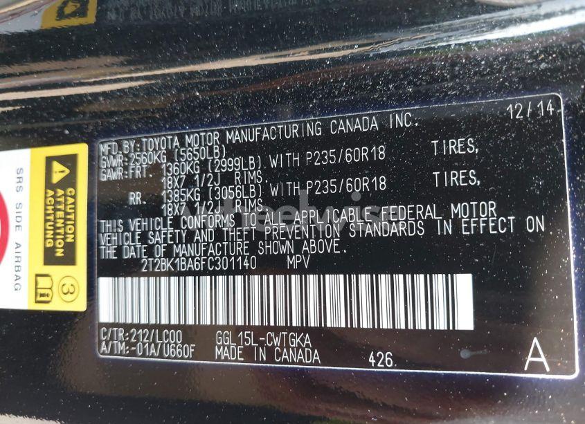 Photo 9 of 2015 Lexus Rx 350 (VIN 2T2BK1BA6FC301140)