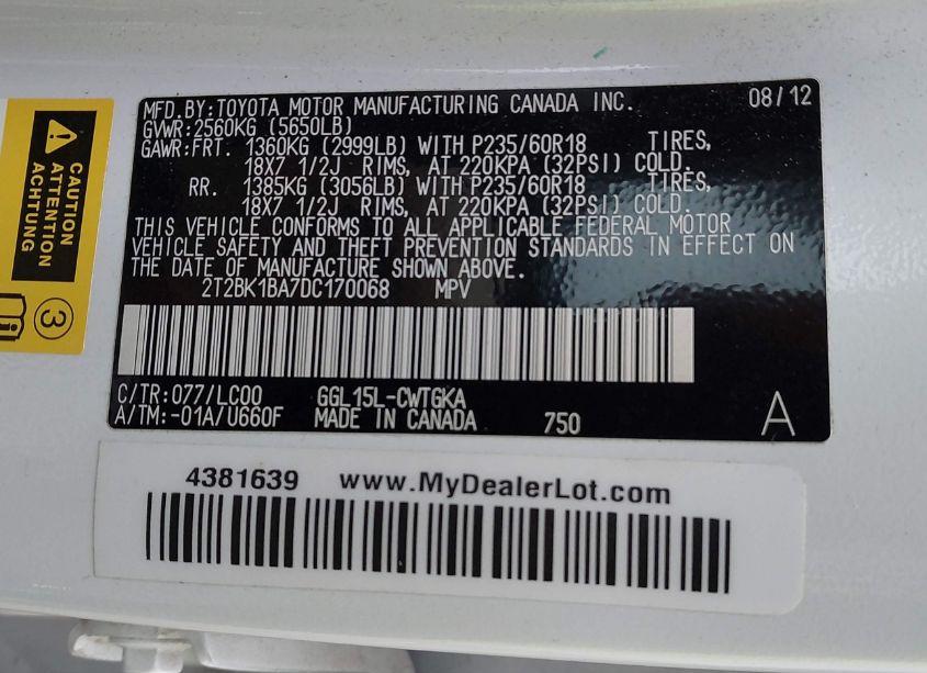 Photo 9 of 2013 Lexus Rx 350 (VIN 2T2BK1BA7DC170068)