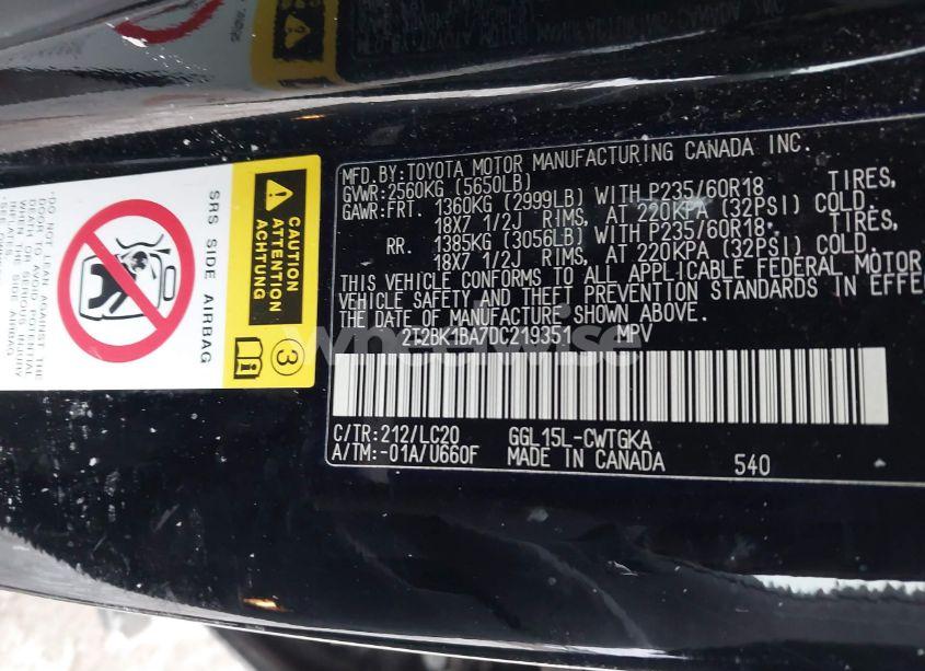 Photo 9 of 2013 Lexus Rx 350 (VIN 2T2BK1BA7DC219351)