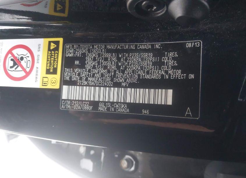 Photo 9 of 2013 Lexus Rx 350 F SPORT (VIN 2T2BK1BA7DC224002)