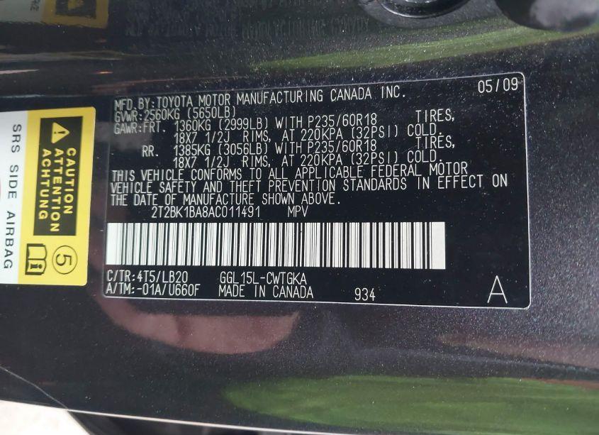 Photo 9 of 2010 Lexus Rx 350 (VIN 2T2BK1BA8AC011491)