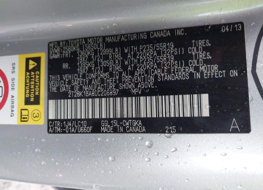 Photo 9 of 2013 Lexus Rx 350 (VIN 2T2BK1BA8DC206897)