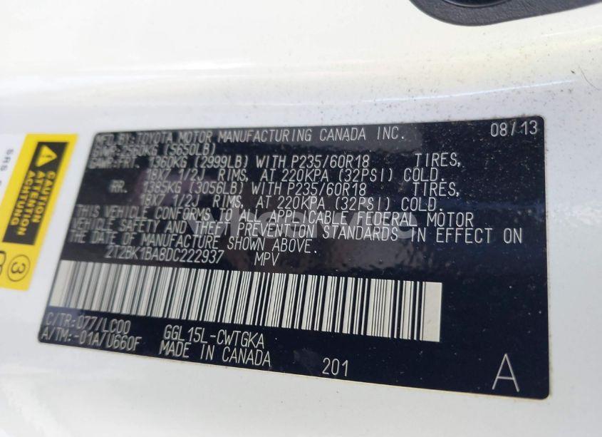 Photo 9 of 2013 Lexus Rx 350 (VIN 2T2BK1BA8DC222937)