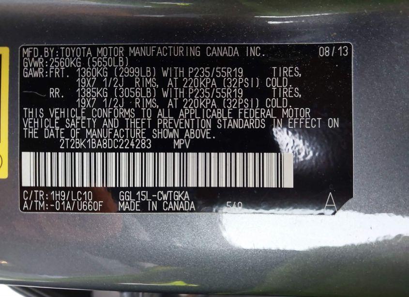 Photo 9 of 2013 Lexus Rx 350 (VIN 2T2BK1BA8DC224283)