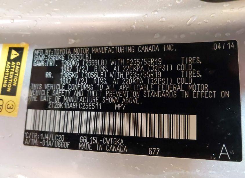 Photo 9 of 2015 Lexus Rx 350 (VIN 2T2BK1BA8FC256511)