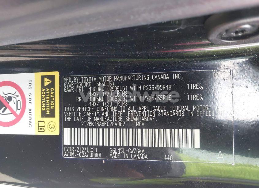 Photo 9 of 2015 Lexus Rx 350 F SPORT (VIN 2T2BK1BA8FC284082)