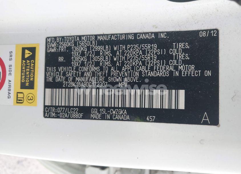 Photo 9 of 2013 Lexus Rx 350 (VIN 2T2BK1BA9DC172307)