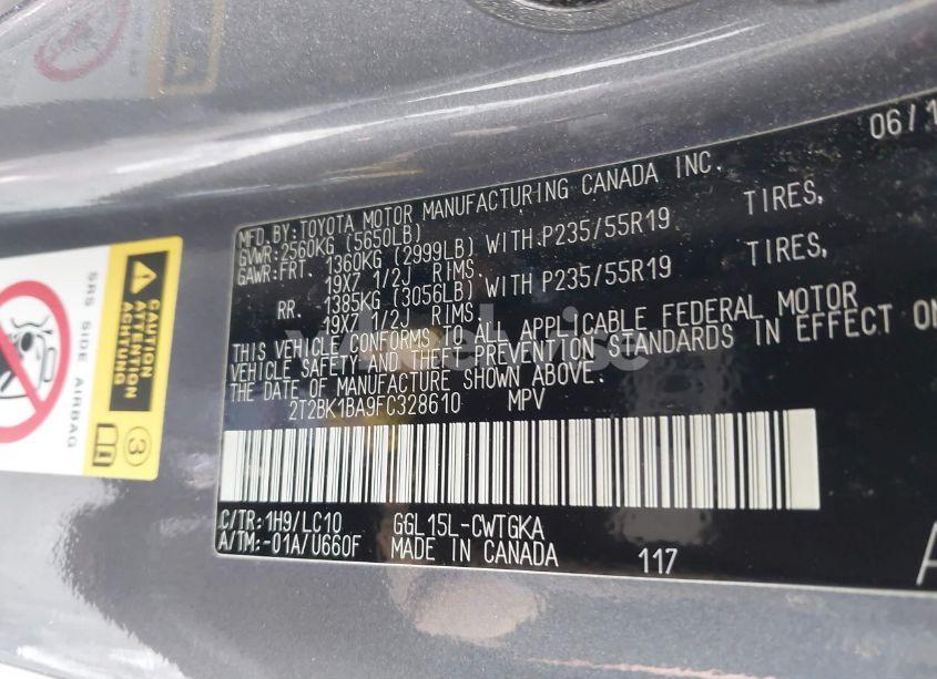 Photo 9 of 2015 Lexus Rx 350 (VIN 2T2BK1BA9FC328610)