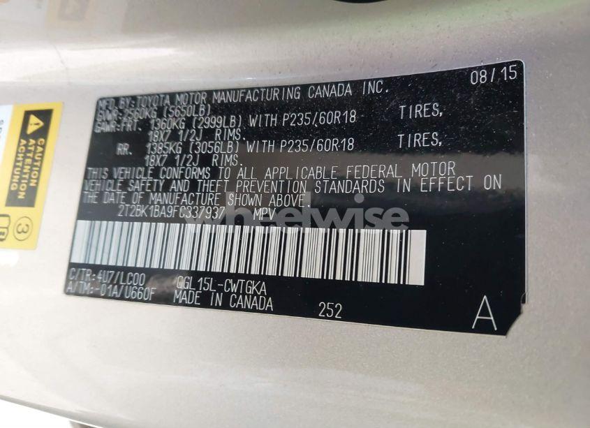 Photo 9 of 2015 Lexus Rx 350 (VIN 2T2BK1BA9FC337937)