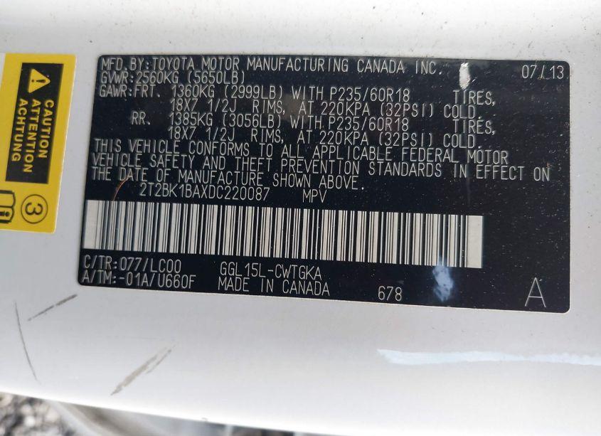 Photo 9 of 2013 Lexus Rx 350 (VIN 2T2BK1BAXDC220087)