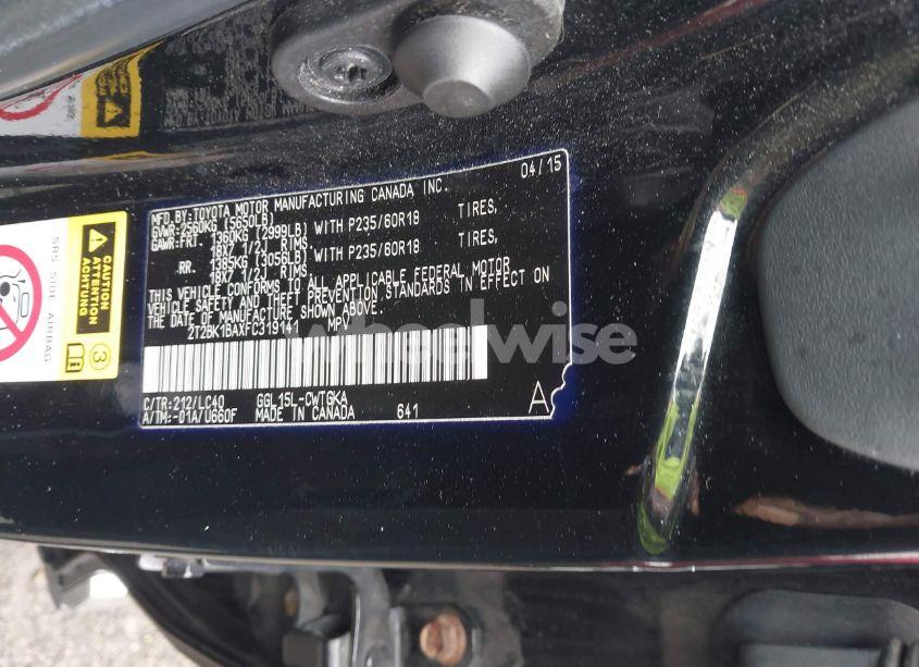 Photo 9 of 2015 Lexus Rx 350 (VIN 2T2BK1BAXFC319141)