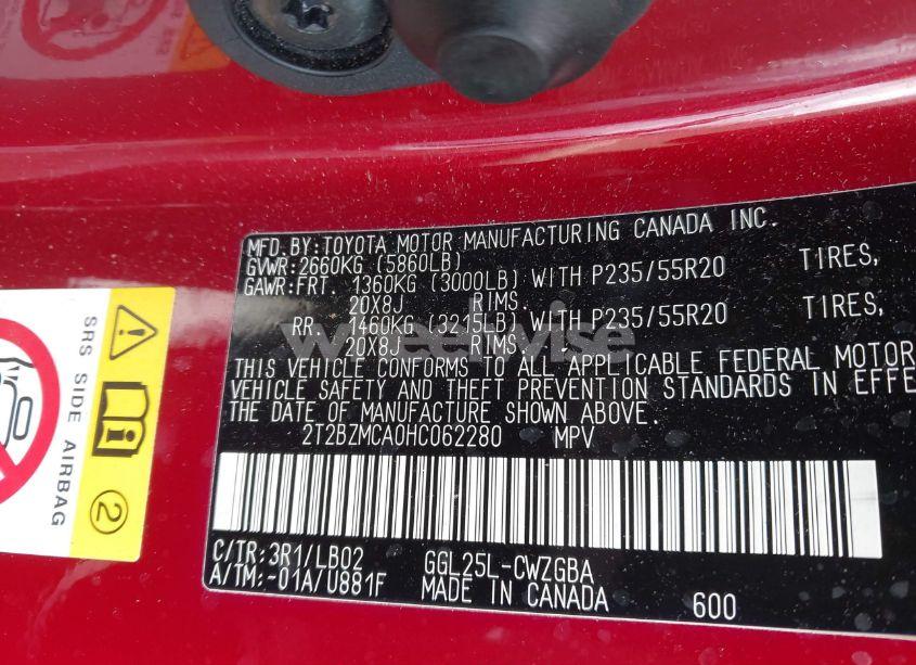 Photo 9 of 2017 Lexus Rx 350 (VIN 2T2BZMCA0HC062280)