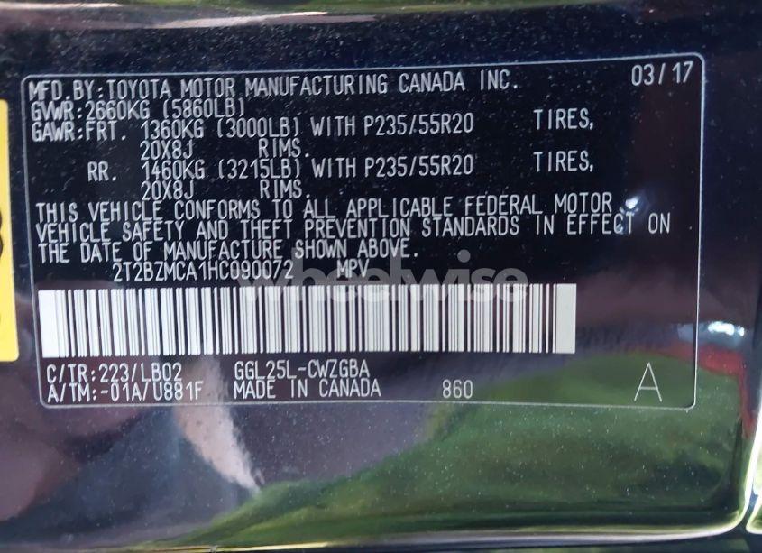 Photo 9 of 2017 Lexus Rx 350 (VIN 2T2BZMCA1HC090072)