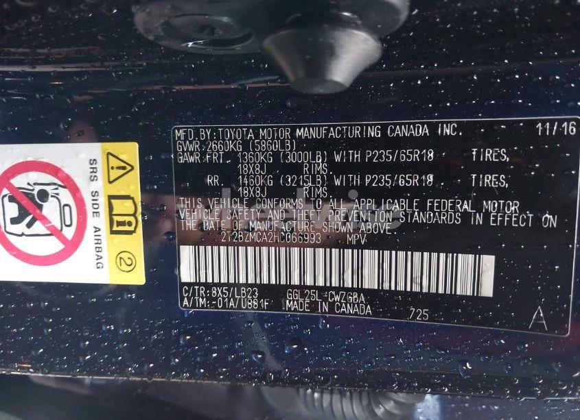 Photo 9 of 2017 Lexus Rx 350 (VIN 2T2BZMCA2HC066993)