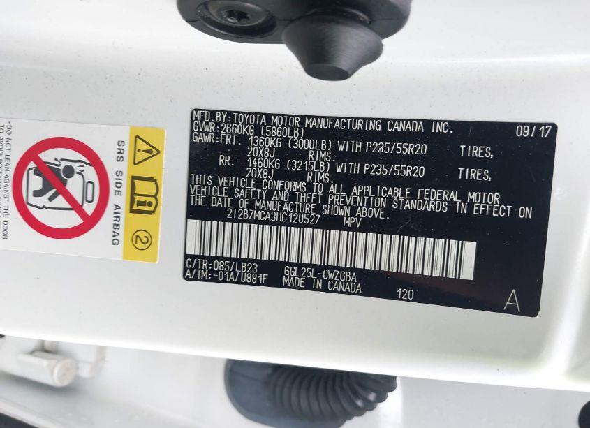 Photo 9 of 2017 Lexus Rx 350 (VIN 2T2BZMCA3HC120527)