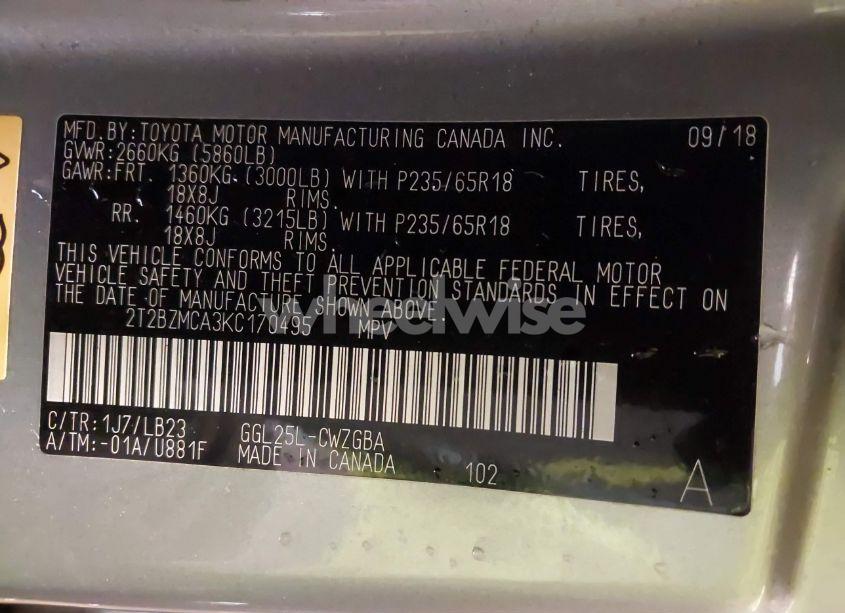 Photo 9 of 2019 Lexus Rx 350 (VIN 2T2BZMCA3KC170495)