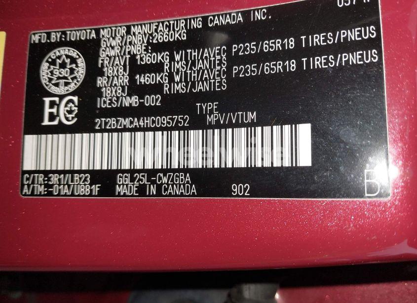 Photo 9 of 2017 Lexus Rx 350 (VIN 2T2BZMCA4HC095752)