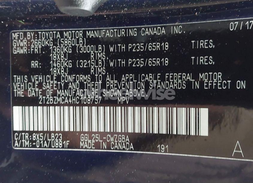 Photo 9 of 2017 Lexus Rx 350 (VIN 2T2BZMCA4HC108757)