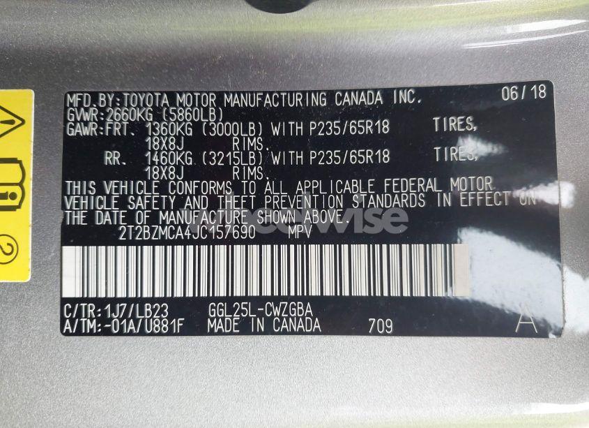 Photo 9 of 2018 Lexus Rx 350 (VIN 2T2BZMCA4JC157690)