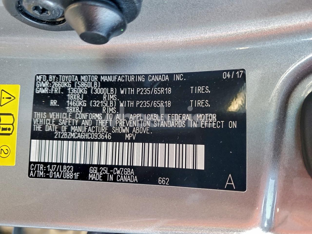Photo 13 of 2017 LEXUS RX 350 BASE (VIN 2T2BZMCA6HC093646)