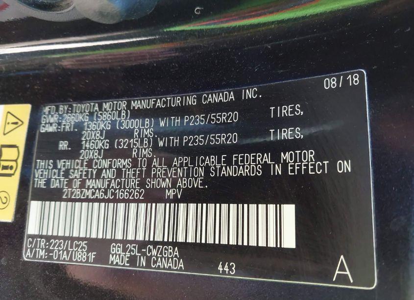 Photo 9 of 2018 Lexus Rx 350 F SPORT (VIN 2T2BZMCA6JC166262)