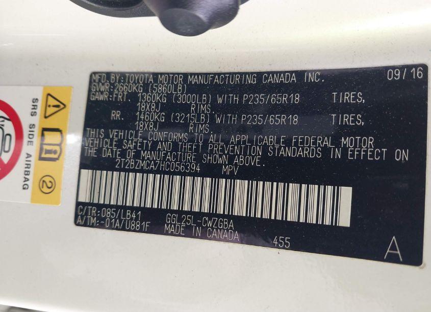 Photo 9 of 2017 Lexus Rx 350 (VIN 2T2BZMCA7HC056394)