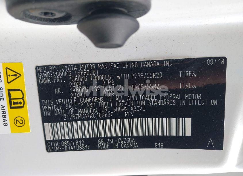 Photo 9 of 2019 Lexus Rx 350 (VIN 2T2BZMCA7KC169897)