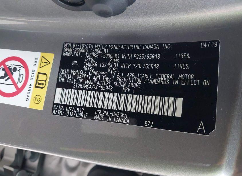 Photo 9 of 2019 Lexus Rx 350 (VIN 2T2BZMCA7KC195948)