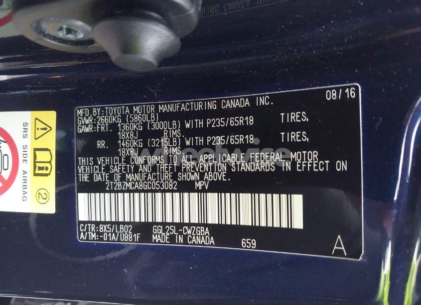 Photo 9 of 2016 Lexus Rx 350 (VIN 2T2BZMCA8GC053082)