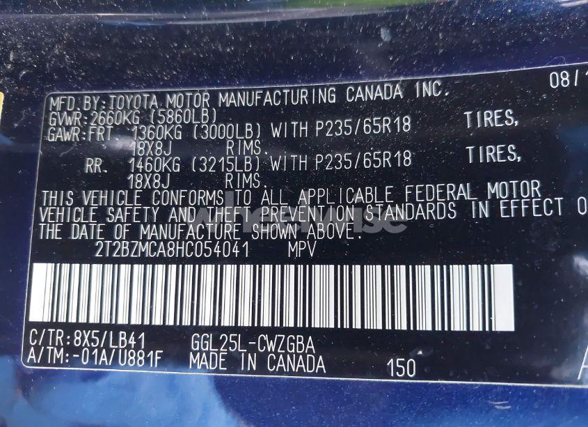 Photo 9 of 2017 Lexus Rx 350 (VIN 2T2BZMCA8HC054041)