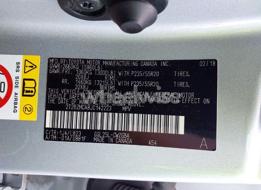 Photo 9 of 2018 Lexus Rx 350 (VIN 2T2BZMCA8JC142223)