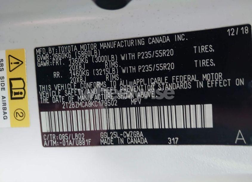 Photo 9 of 2019 Lexus Rx 350 (VIN 2T2BZMCA8KC179502)