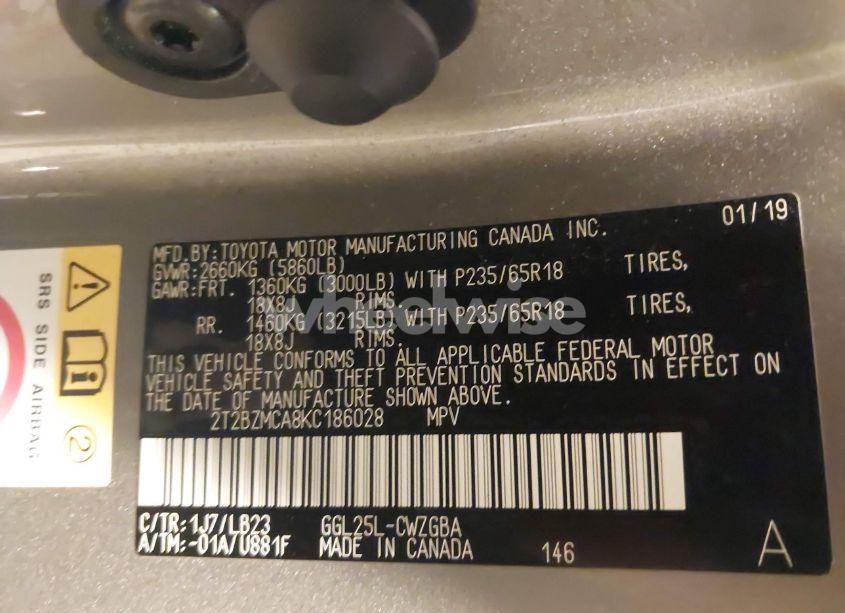 Photo 9 of 2019 Lexus Rx 350 (VIN 2T2BZMCA8KC186028)