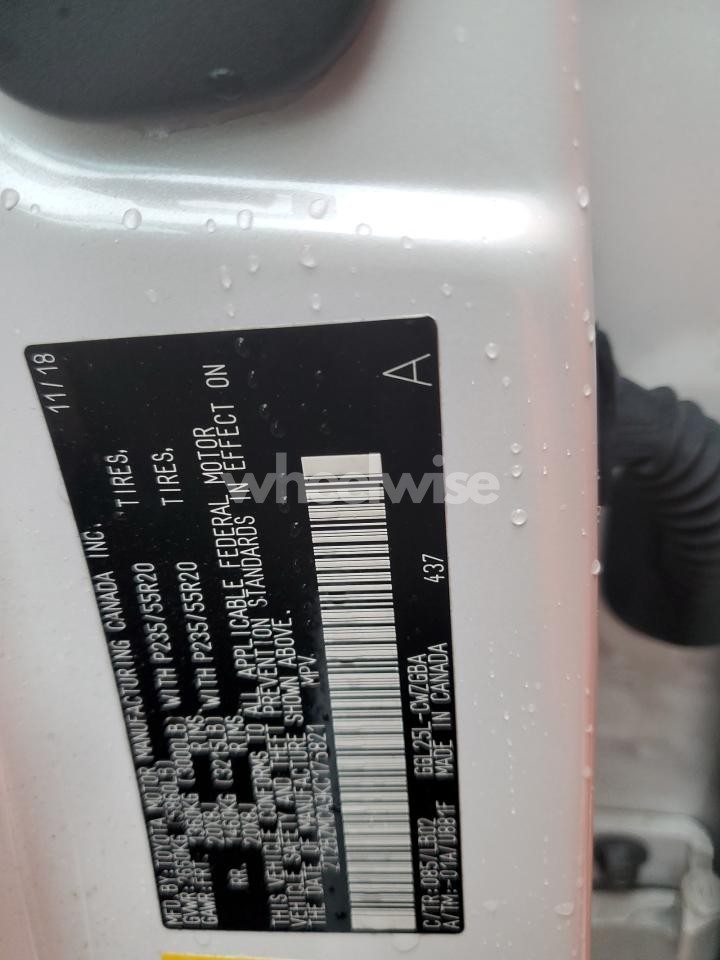 Photo 14 of 2019 LEXUS RX 350 BASE (VIN 2T2BZMCA9KC176821)