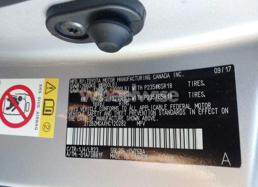 Photo 9 of 2017 Lexus Rx 350 (VIN 2T2BZMCAXHC120282)