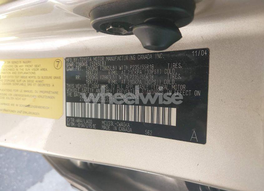Photo 9 of 2005 Lexus Rx 330 (VIN 2T2GA31U95C023770)