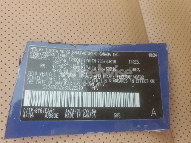 Photo 7 of 2025 LEXUS NX 250 PREMIUM N/A (VIN 2T2GDCAZ6SC022249)